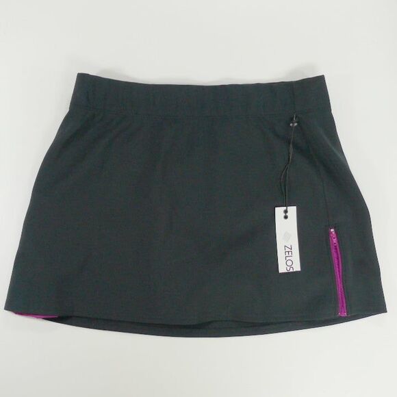 NWT ZELOS sport skirt skort black magenta color sz M - Picture 2 of 5